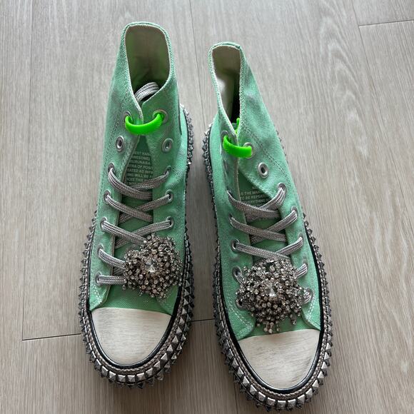 Nan-ku x Free People Cruise Studded Hi-Top Sneakers 37 US 7 Spring Mint NEW - Picture 4 of 13